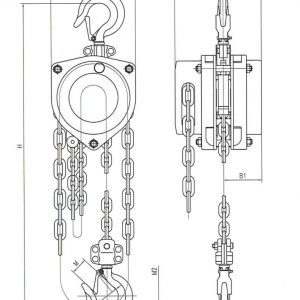 Drawing - Manual chain hoist HADEF 11/09