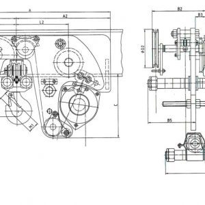 Drawing - Manual chain hoist HADEF 29/12 HH